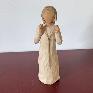 Willow Tree Figurine with Cream and Gold Accents